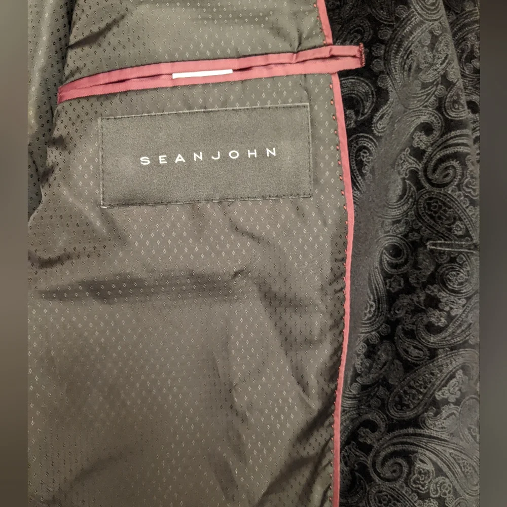 Sean John Velvet Embossed Blazer - Picture 3 of 5